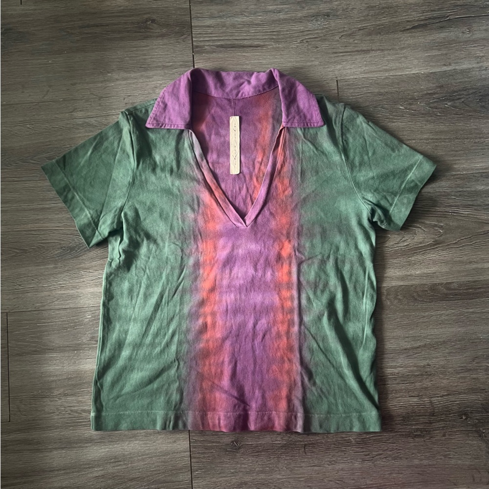Raquel Allerga Tiger Fantasy dye polo, size 0 (small)/U.S. 4